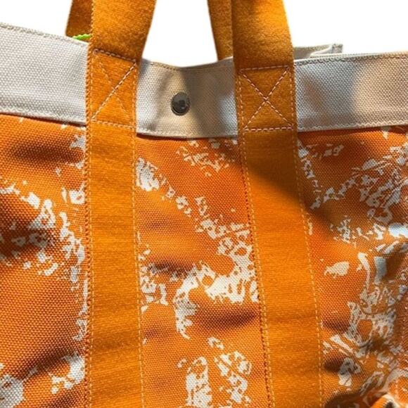 Hermès Bora Bora Orange Canvas Tote Bag Cheval Spree Print - Picture 2 of 16